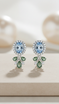 Boucles d’oreilles saphir taille poire
