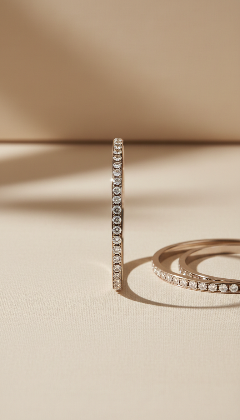 Bracelet diamant finition Beige Doux minimaliste