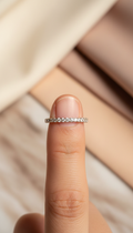 Bague pavée en or doux
