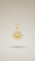 Collier pendentif rayon d’or