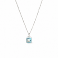 Collier Zirconia Aigue-Marine Argent 925