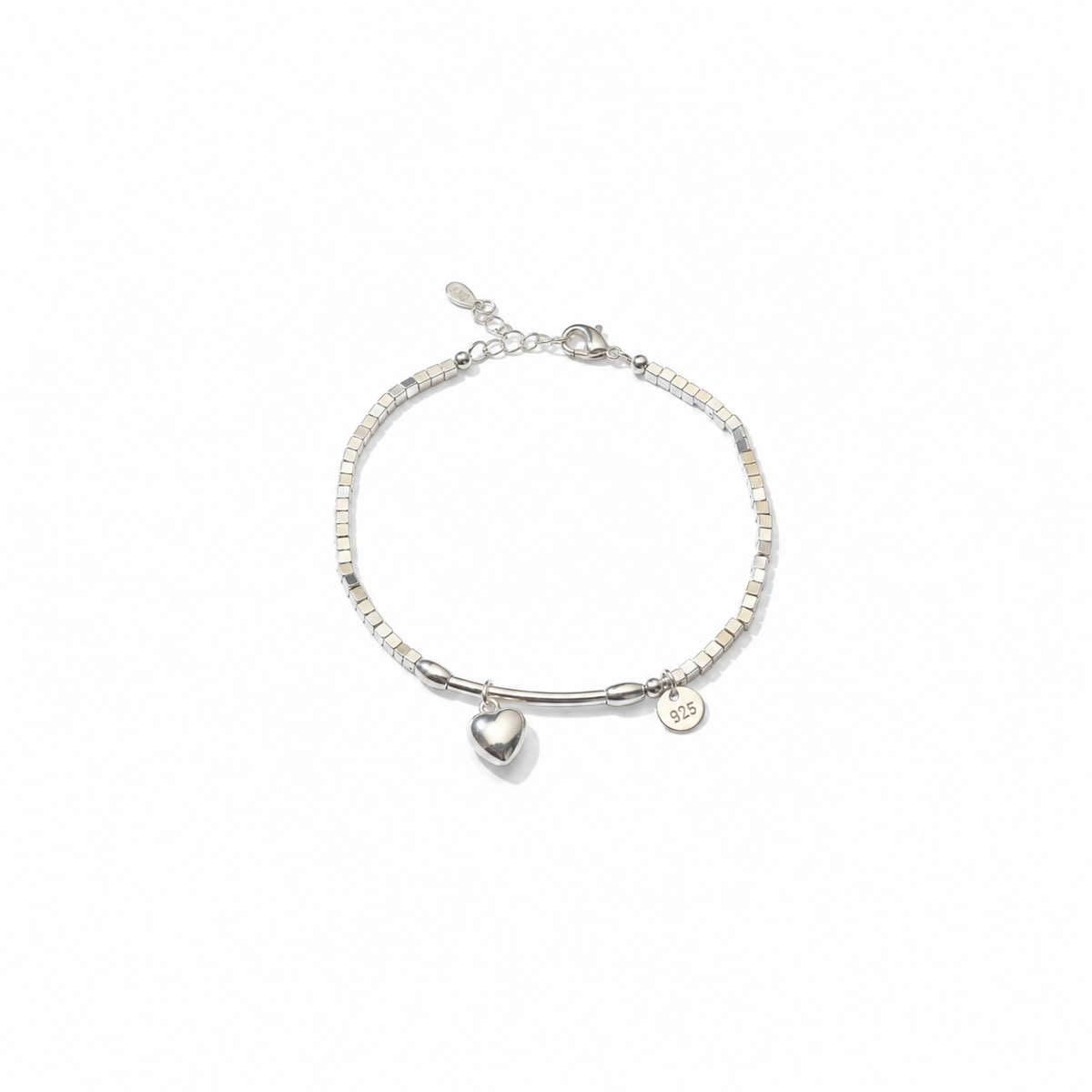 Bracelet Cœur Éternel Argent Sterling 925