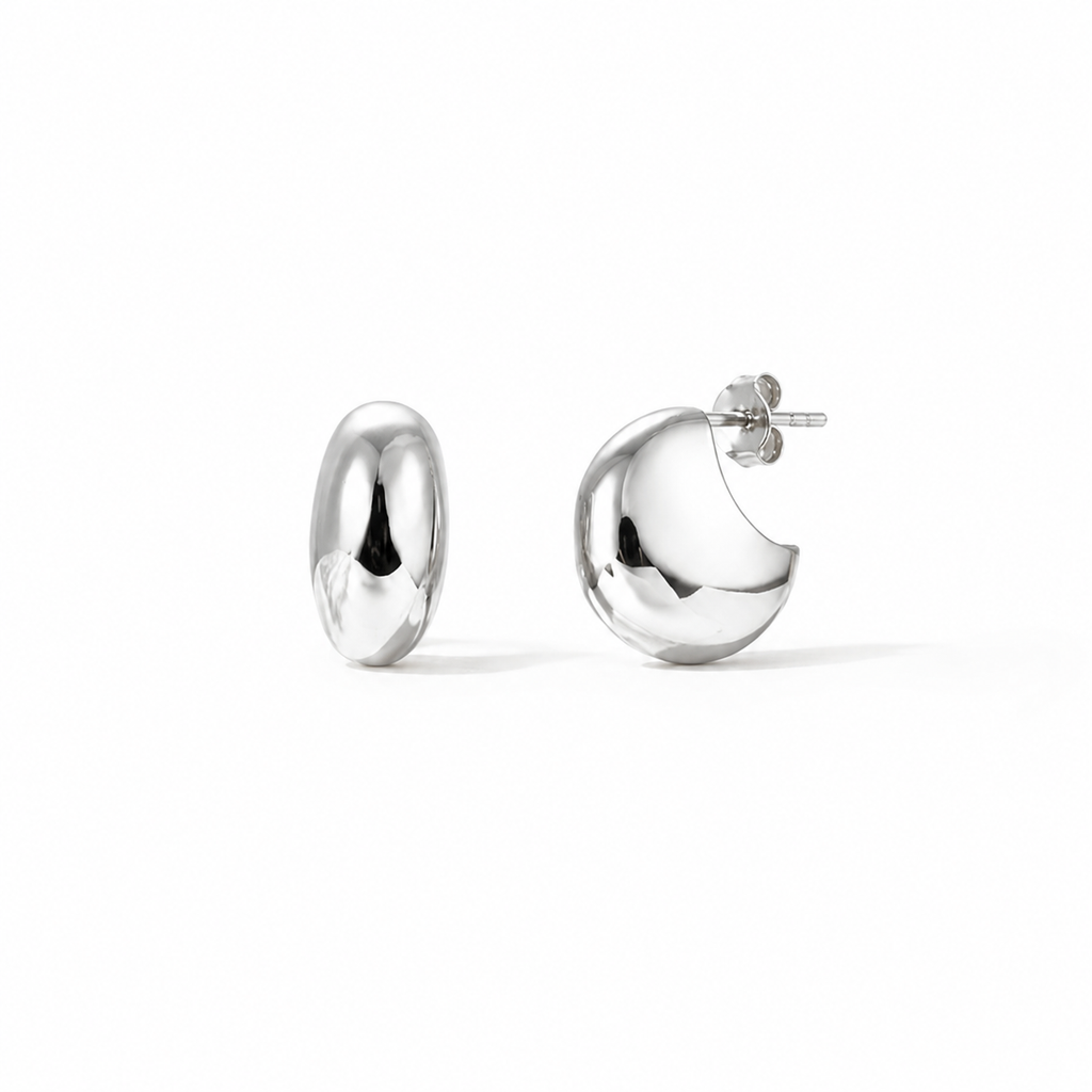 Boucles d'Oreilles Goutte Sculptée Argent 925