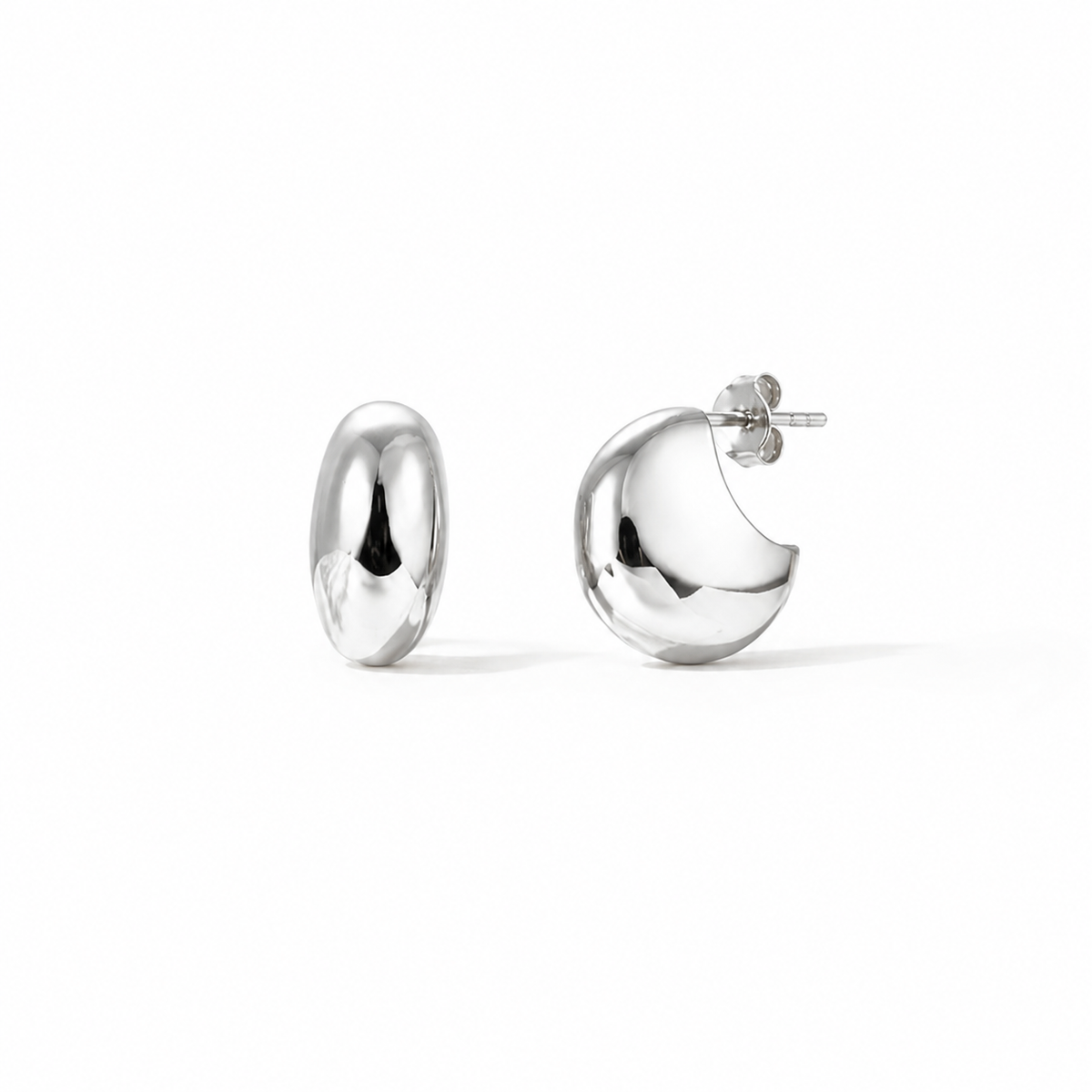 Boucles d'Oreilles Goutte Sculptée Argent 925