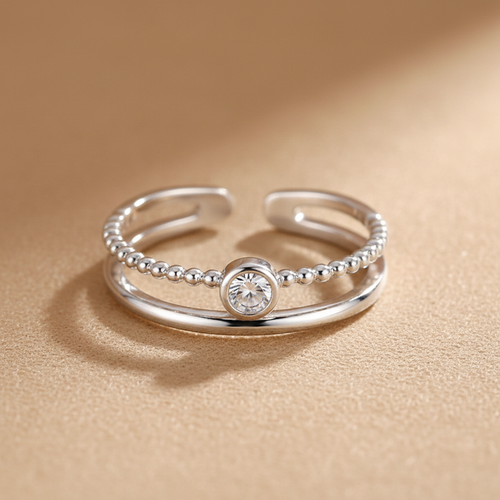 Bague double anneau - flat lay