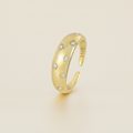 Bague Impériale  Argent Sterling 925 – Plaqué Or 18 - Carats Sertie de Zircons Étincelants – Ajustable