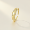 Bague Or fond ivoire luxe