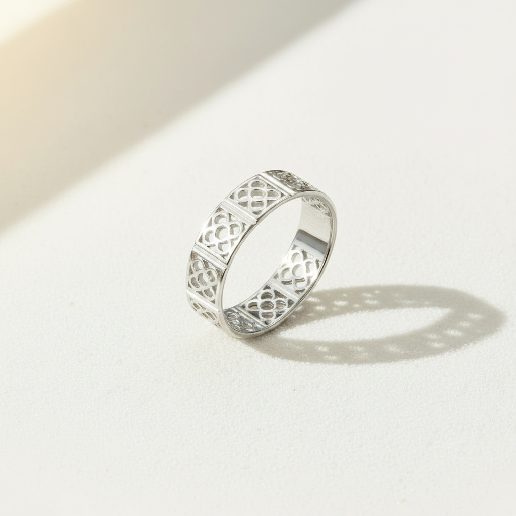 Bague Panot Argent fond blanc lumière soleil