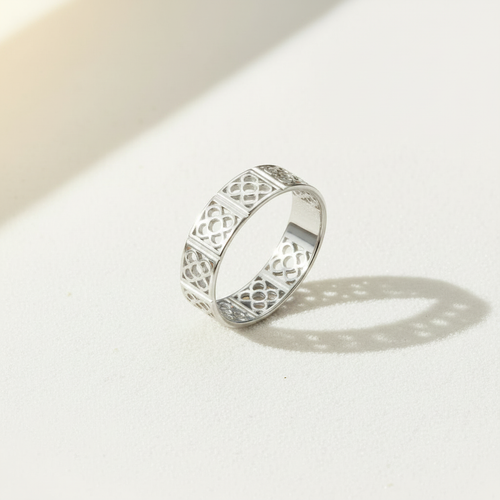 Bague Panot Argent fond blanc lumière soleil