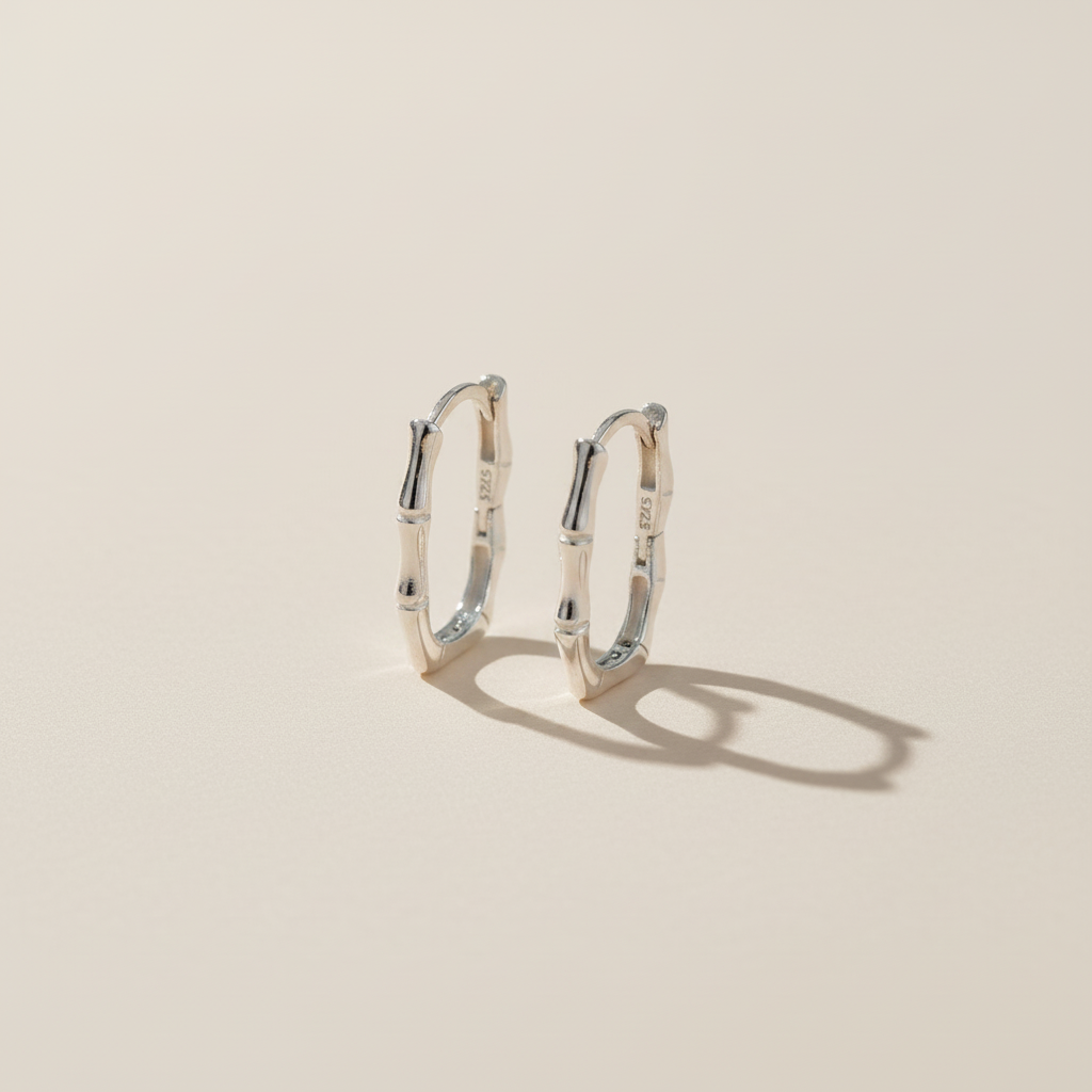 Boucles Bambou fond ivoire luxe