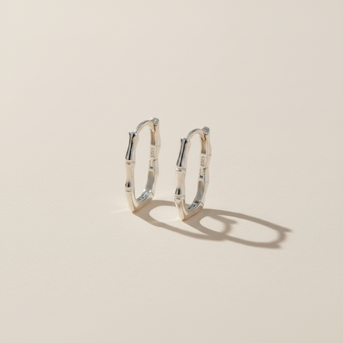 Boucles Bambou fond ivoire luxe