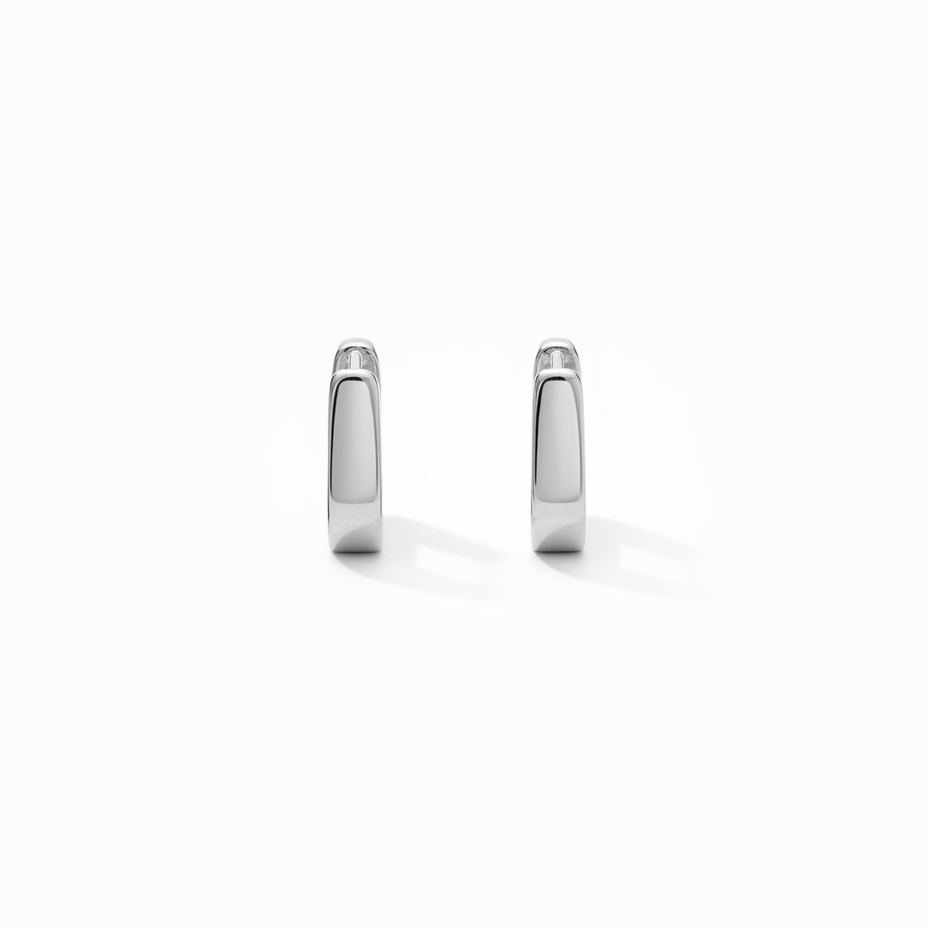 Boucles carrées argent - profil