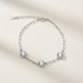 Bracelet Halo Zircon fond écru ultra clair
