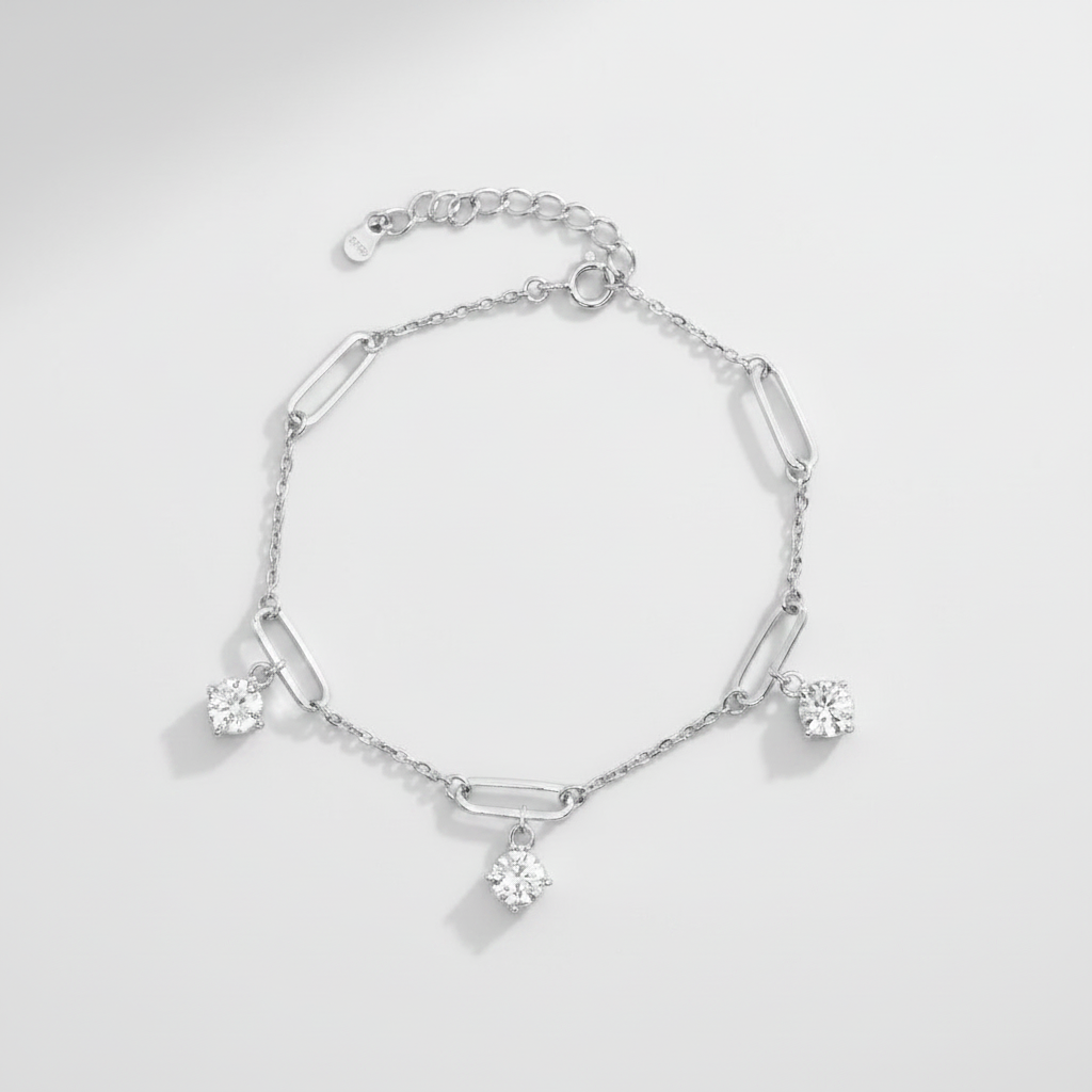 Bracelet Trilogie fond écru pur