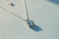 Collier aigue-marine soleil