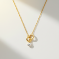 Collier Alliance Zircone Plaqué Or 18K