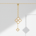 Collier Fleur Nacre fond blanc naturel