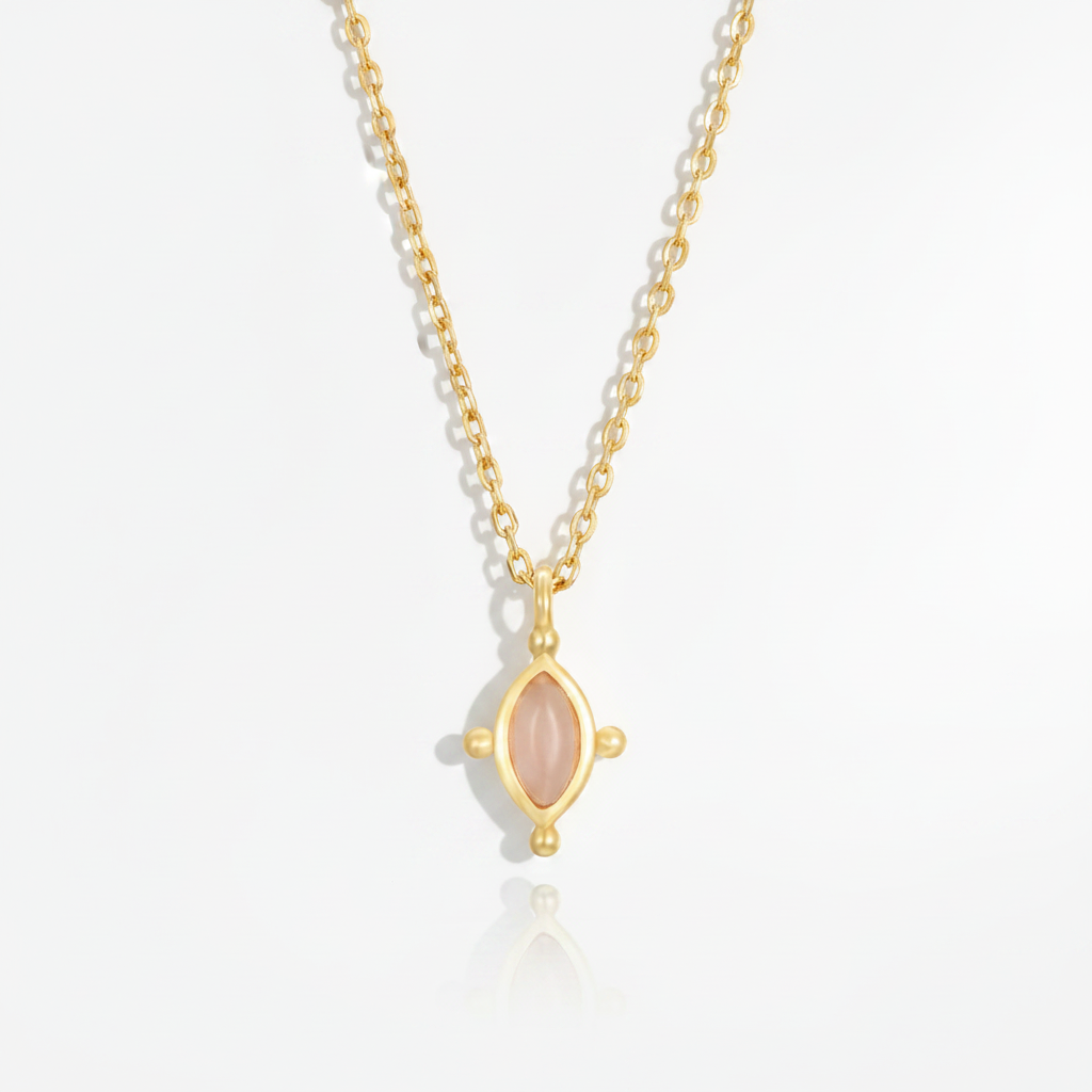 Collier Quartz Rose encore moins de zoom