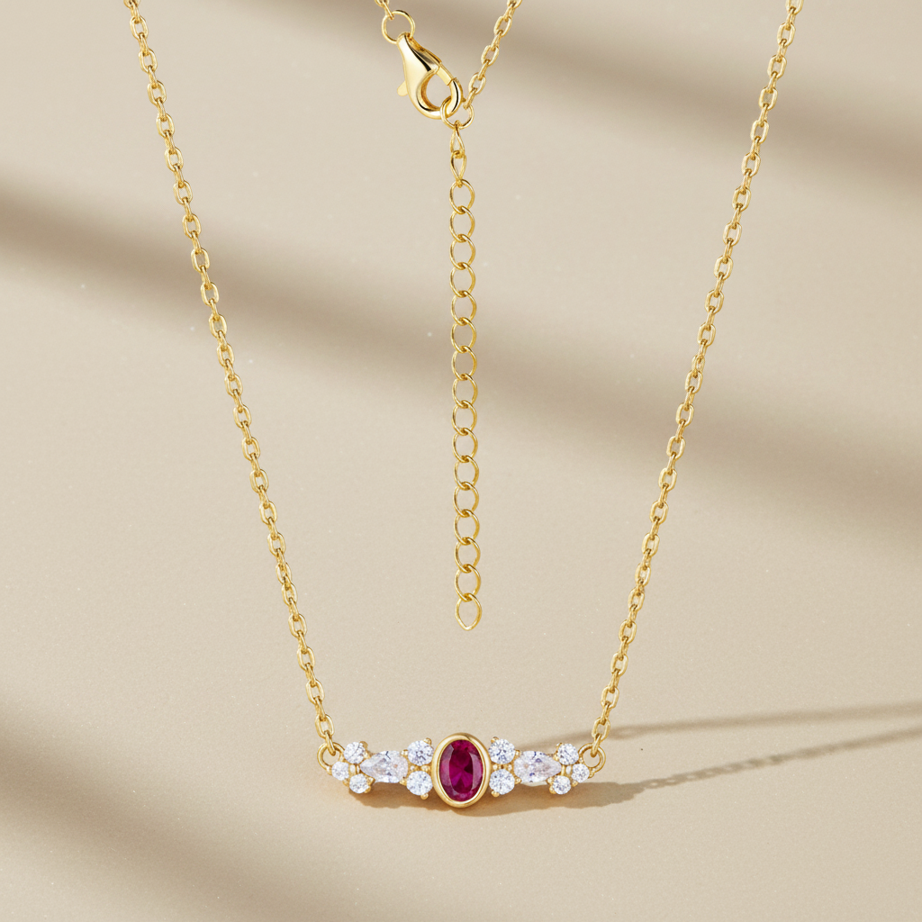 Collier rubis luxe