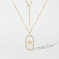Collier Étoile Polaire fond blanc naturel