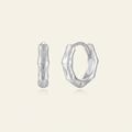 Créoles Bambou | Argent Rhodié — Argent 925