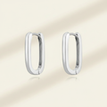 Créoles Ovales Argent — Fond Naturel Blanc