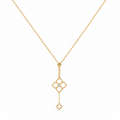 Collier Fleur Nacre  Dorure Or 18k  Argent 925