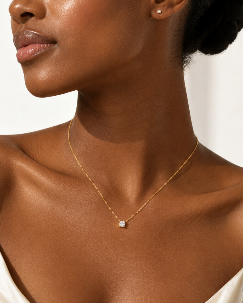 Collier Céleste Or — Argent 925 Dorure Or 18K & Zircone