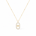 Collier Étoile Polaire Zirconias & Dorure Or 18k  Argent 925