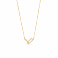 Collier Duo  Zircone Pavé  Plaqué Or 18K