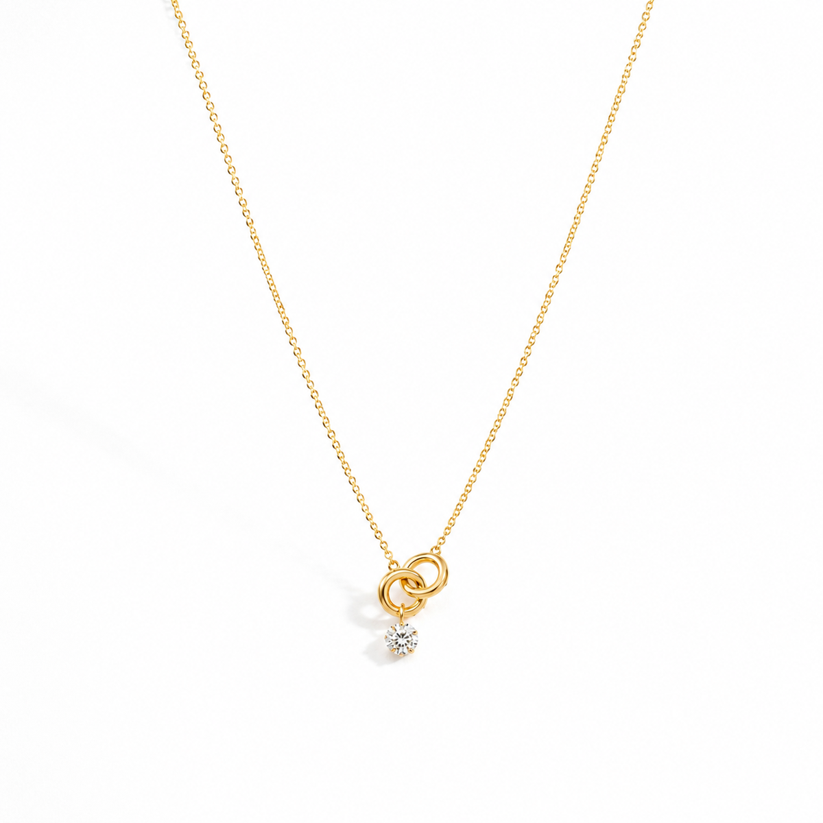 Collier Alliance Zircone Plaqué Or 18K
