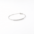 Bracelet Jonc Barre Zircones Argent 925
