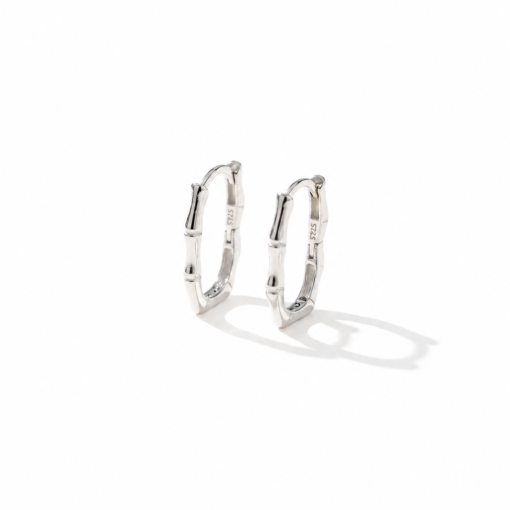 Boucles d'Oreilles Bambou Élysée  Argent Sterling 925