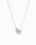 Collier “Équilibre Infini” Anneaux Entrelacés en Argent Sterling 925 & Zircon
