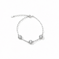 Bracelet Trilogie Céleste 3 Zircons Argent 925 Plaqué Or
