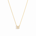 Collier Blossom Zircone Pavé Plaqué Or 18K