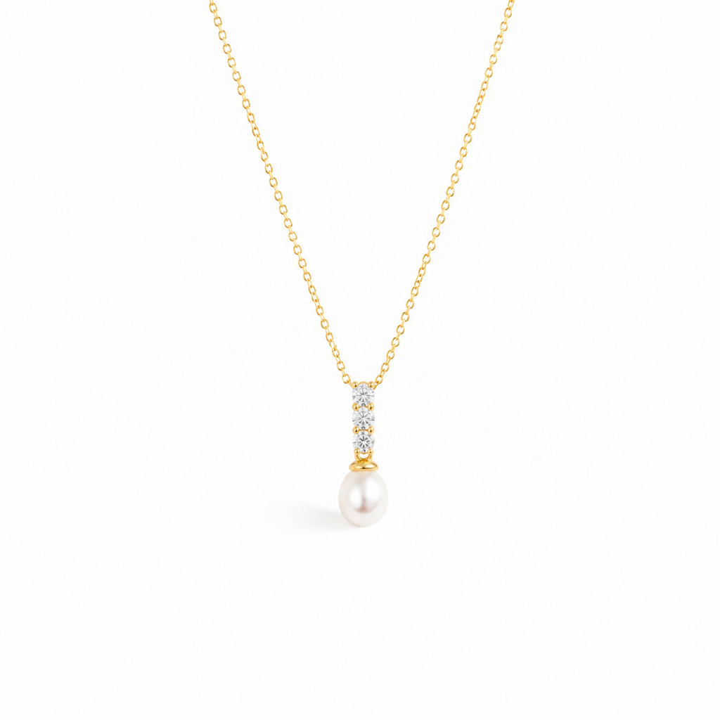 Perles Lunaires Collier Baroques Doré 18K
