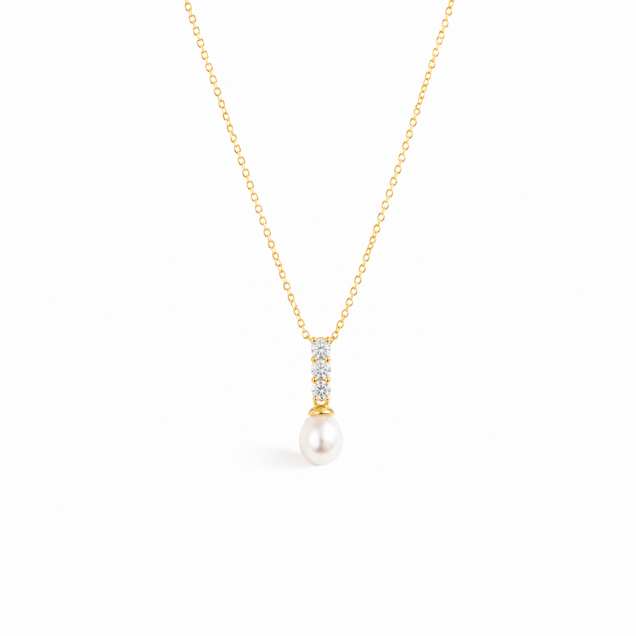 Perles Lunaires Collier Baroques Doré 18K