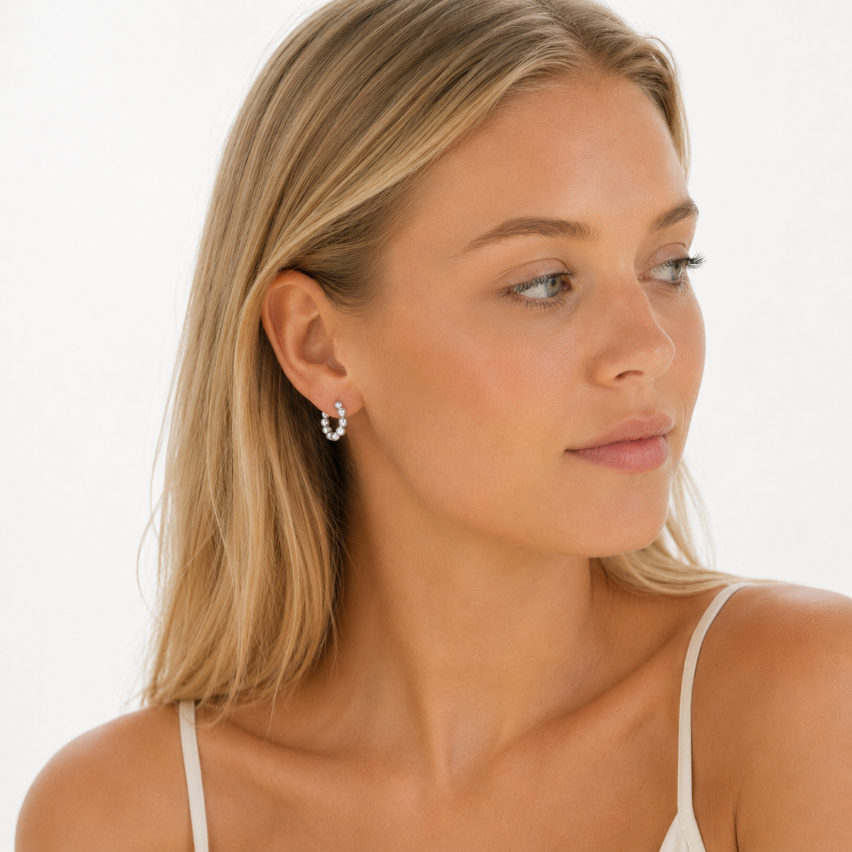 Créoles Boules  Argent Rhodié Argent 925