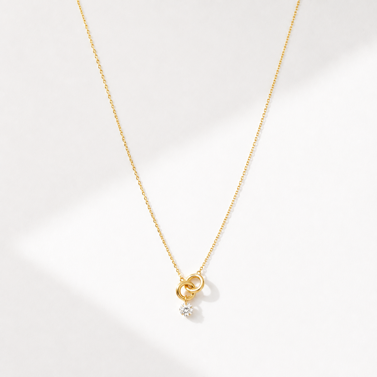 Collier Alliance Zircone Plaqué Or 18K