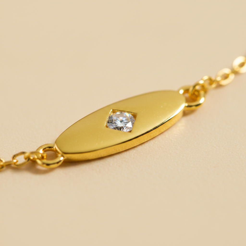 Zoom zircon pendentif œil